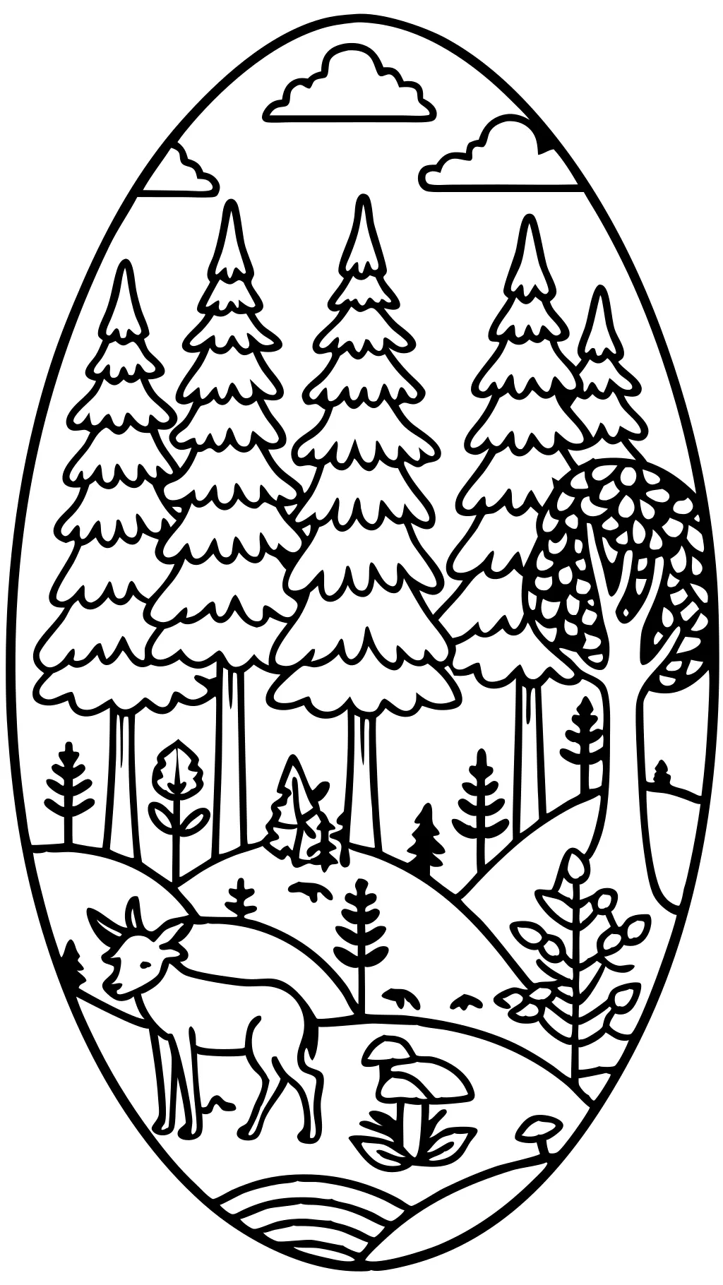 coloriage adulte forêt